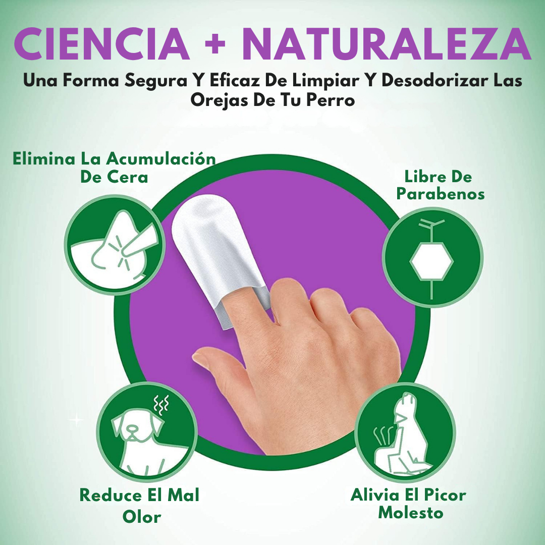 Toallitas Chiquillo Para Limpieza De Oídos De Mascotas (50 Uds.)