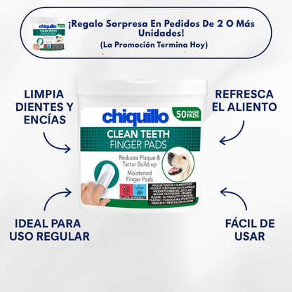 Toallitas Dentales Chiquillo Para Mascotas (50 Uds.)
