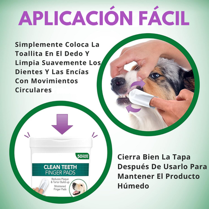 Toallitas Dentales Chiquillo Para Mascotas (50 Uds.)